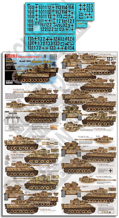 ECHELON 1/35 German Tiger I Tank Decal Set for Model Kits