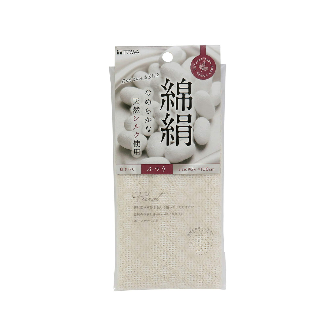 Touwasangyou Body Towel Pueraru Cotton Silk Towel 24x100cm