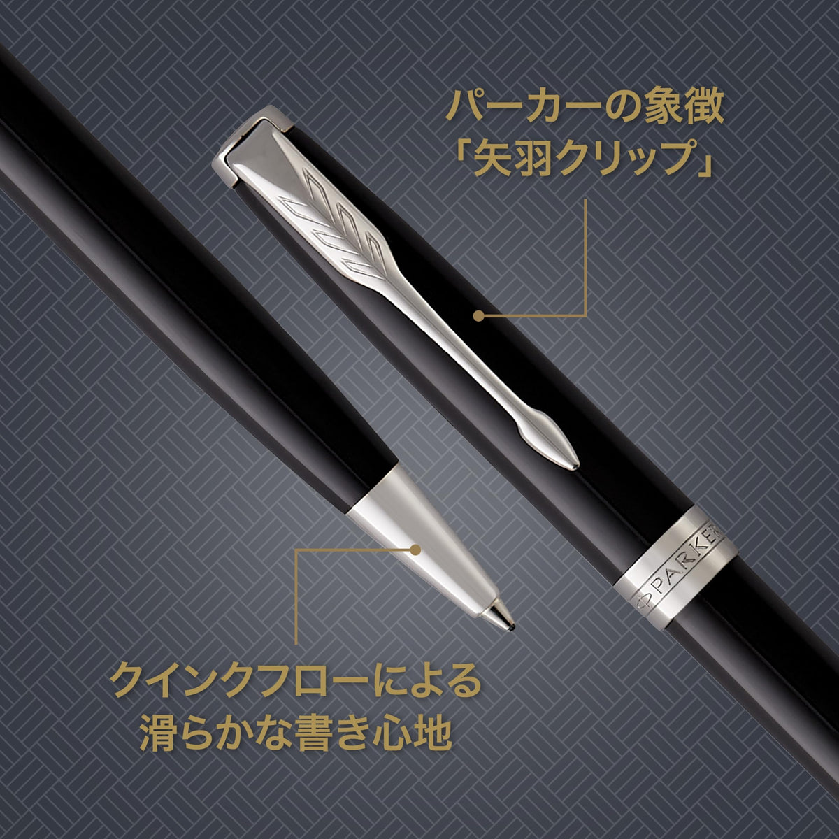 PARKER Sonnet Lacquer Black Ballpoint Pen for Effortless Writing