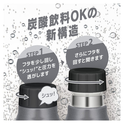 THERMOS Insulated Drink Bottle for Carbonated Beverages 500ml Silver