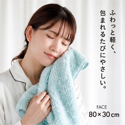 CB JAPAN Microfiber Face Towel 80x30cm Lavender Color Quick-Drying
