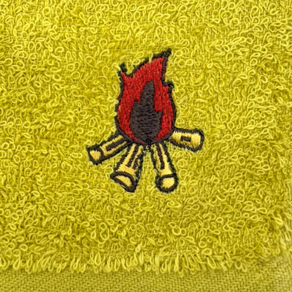 Hayashi Long Face Towel with Antibacterial Properties 34x100cm Yellow