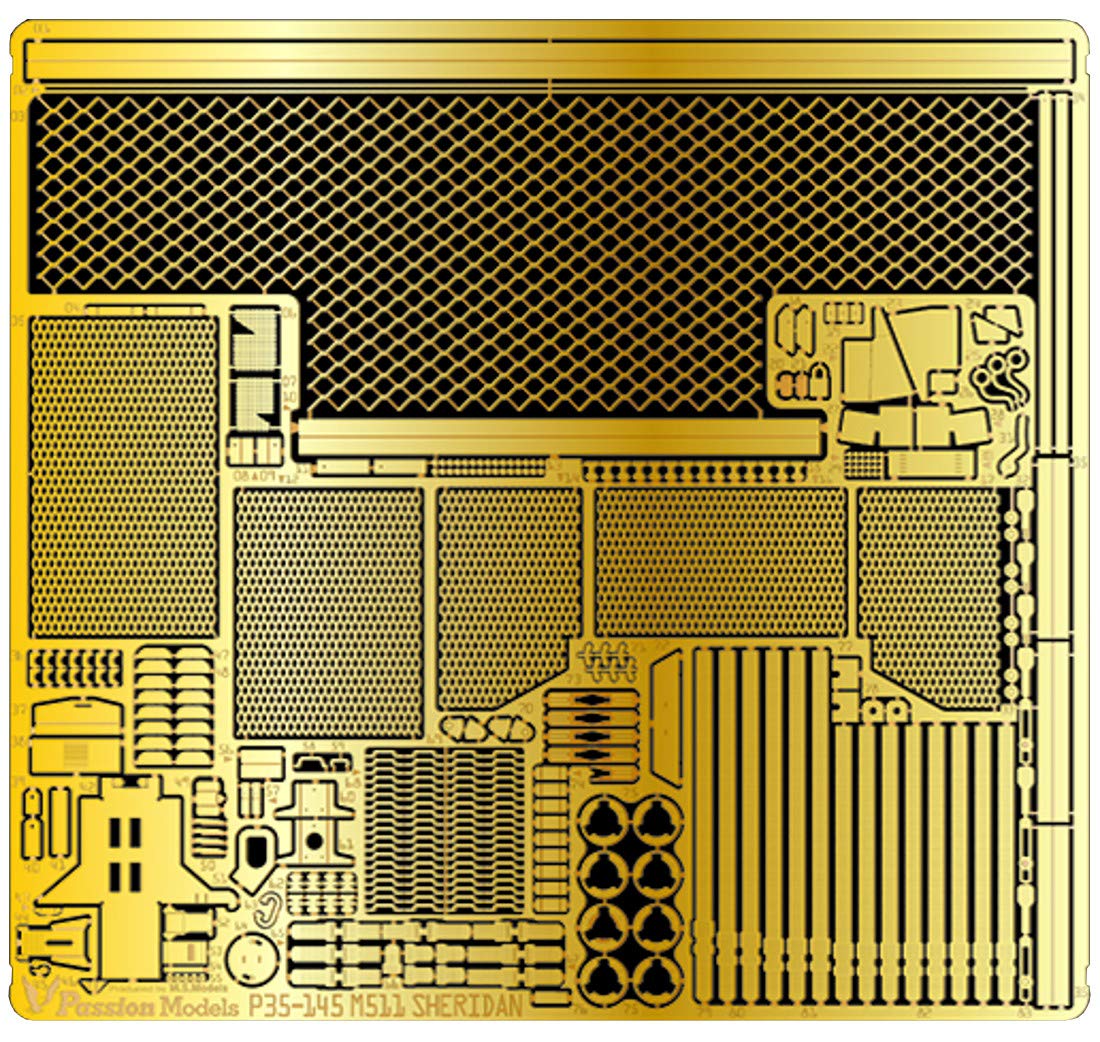 Passion Models 1/35 American Airborne Tank Sheridan Etching Parts