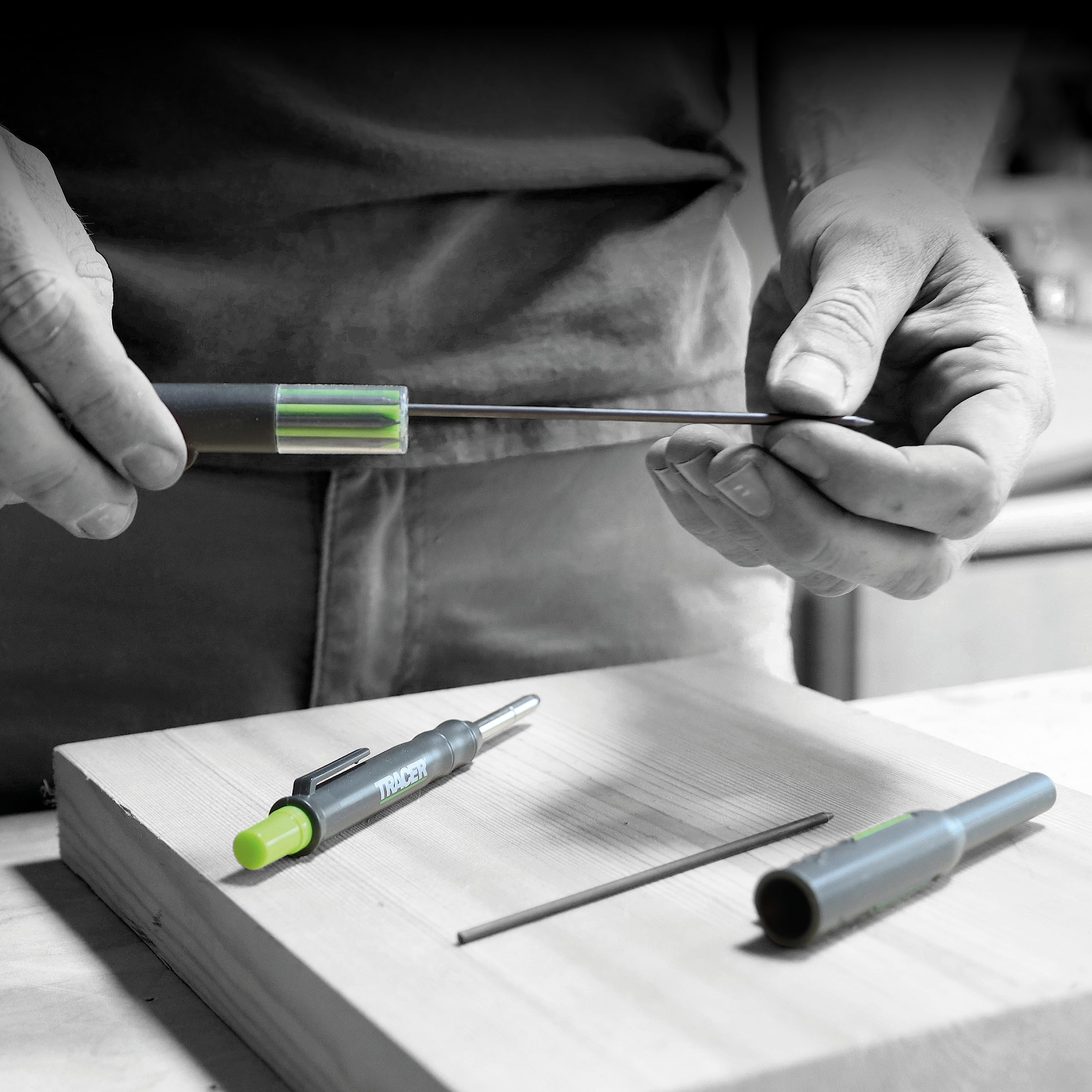 Tracer Deep Hole Marker Mechanical Pencil with 6 Leads and Holster