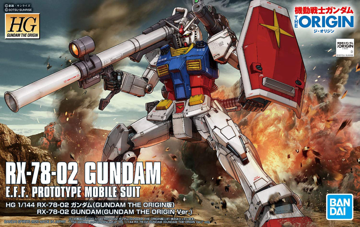 BANDAI SPIRITS 1/144 Scale RX-78-02 Gundam Model Kit