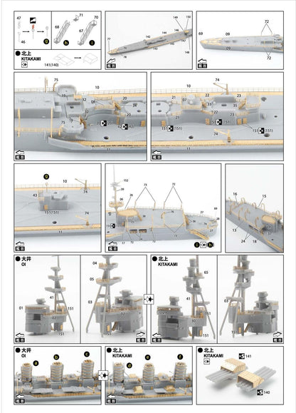 AOSHIMA 1/700 Waterline Series Japanese Navy Oi Kit Etching Set