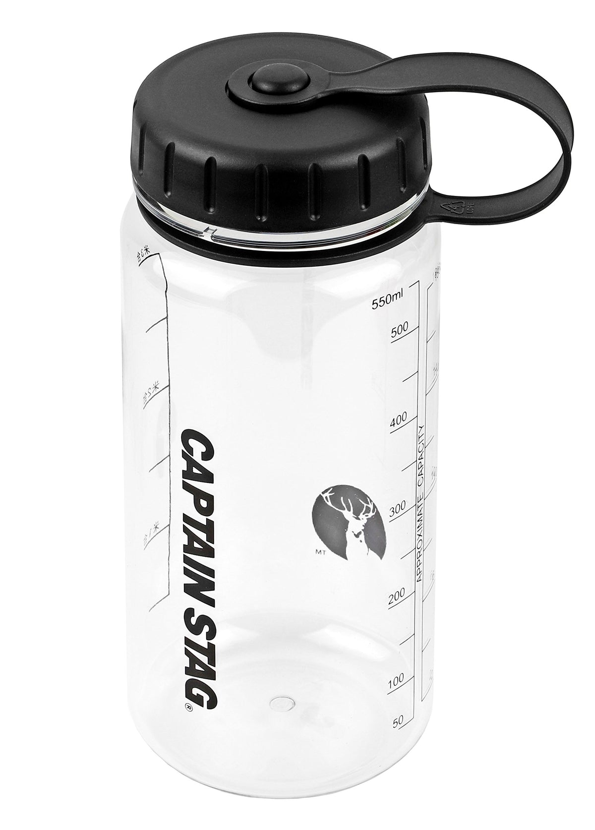CAPTAIN STAG Sports Water Bottle 550ml with Measurement Markings