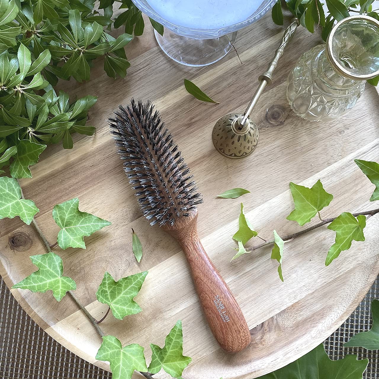 Sanbiikougyou Hair Brush Soft Boar Bristle L-351