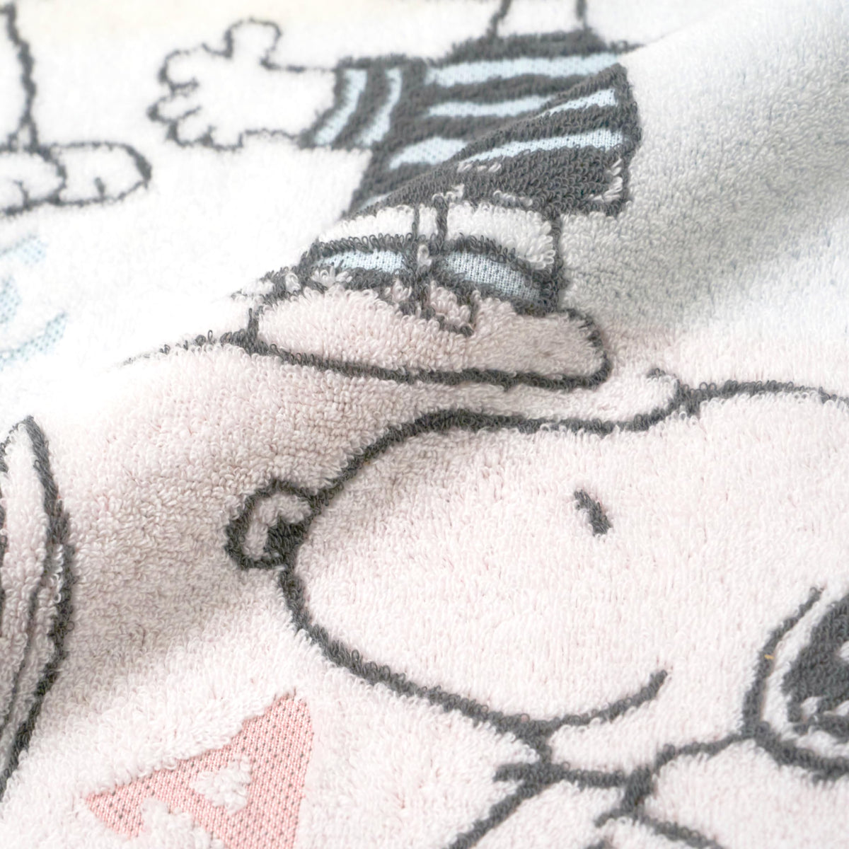 nishikawa Snoopy Face Towel 34x80cm Cotton 100% Washable White