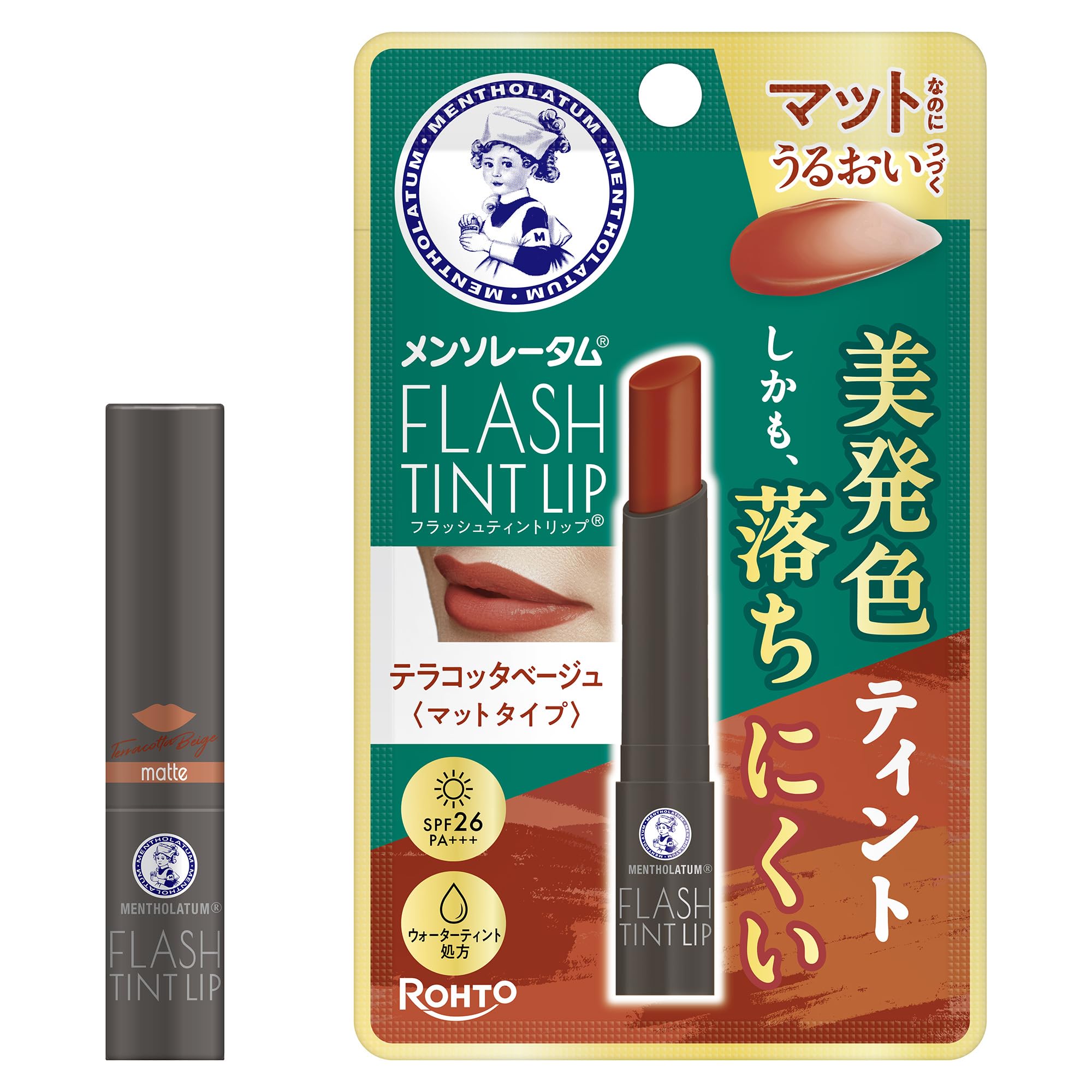 Mentholatum Flash Tint Matte Lip Terracotta Beige 4g