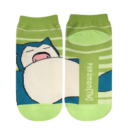 Small Planet Pokemon Character Socks Snorlax Striped Junior Size