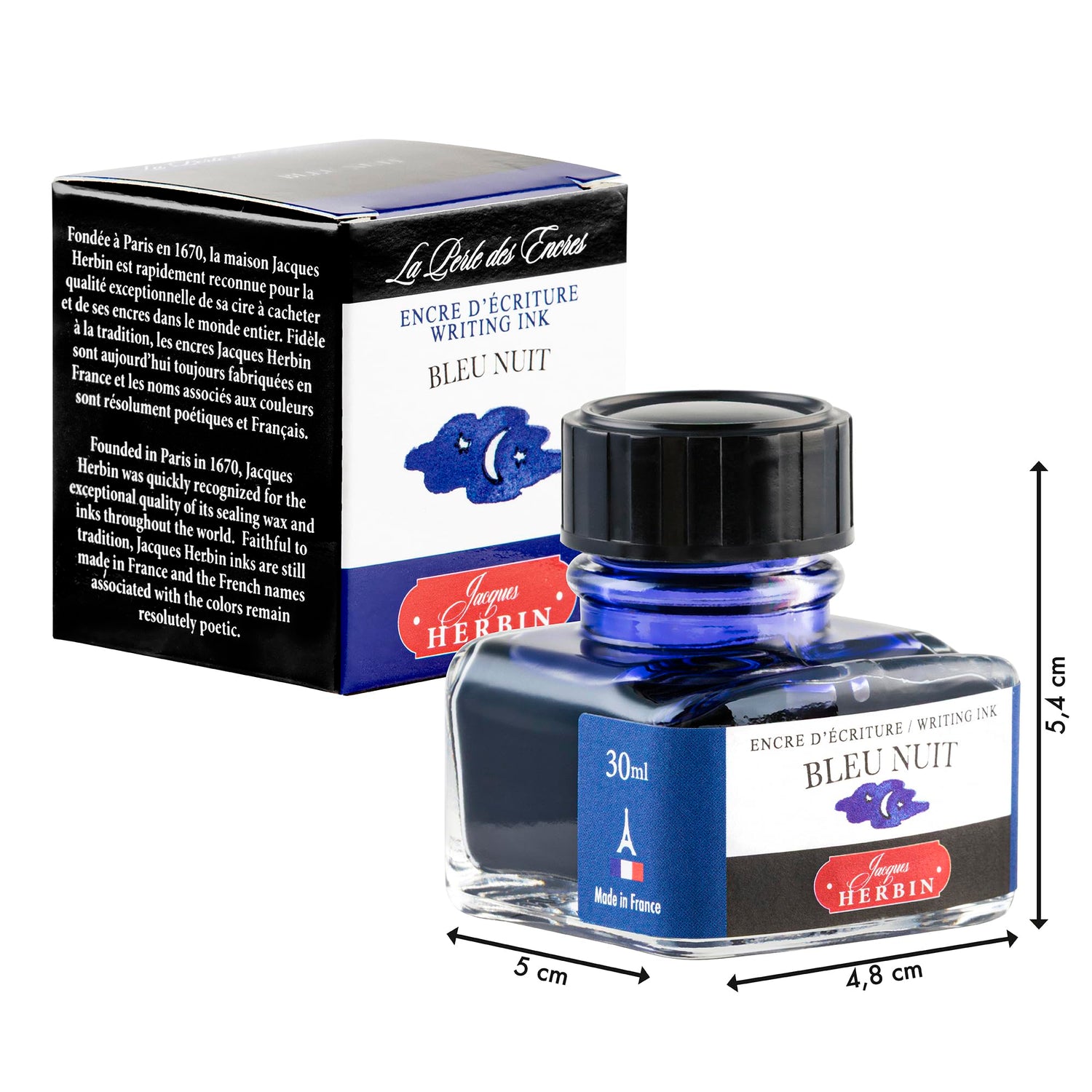 Jacques Herbin Traditional Ink 30ml Night Blue for Fountain Pens
