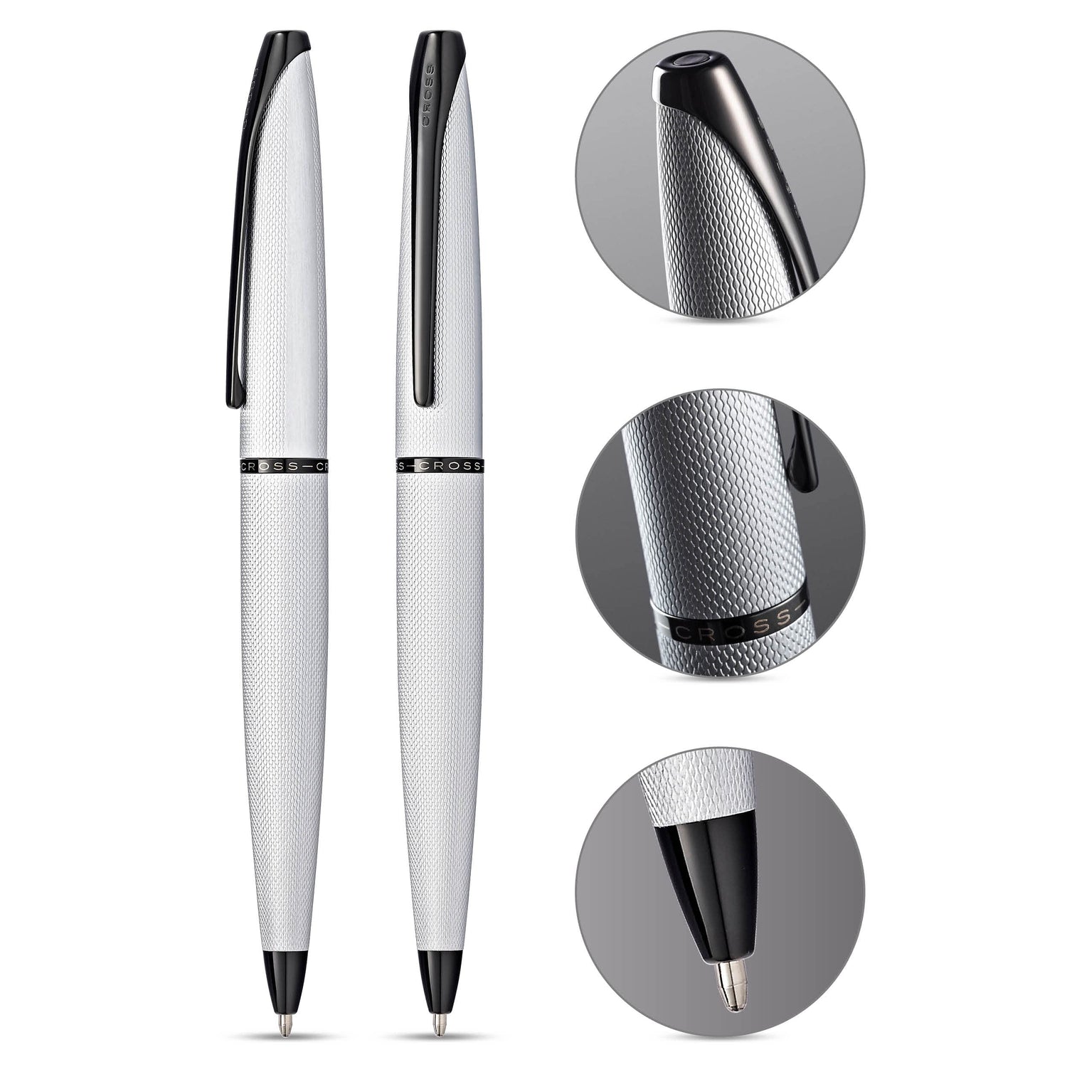 Cross ATX Ballpoint Pen in Brushed Chrome Finish