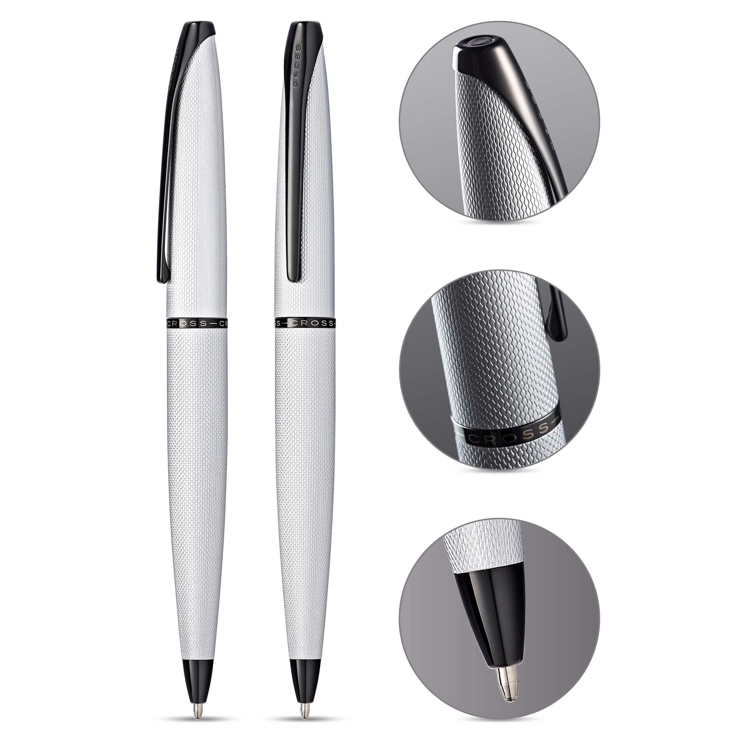 Cross ATX Ballpoint Pen in Brushed Chrome Finish