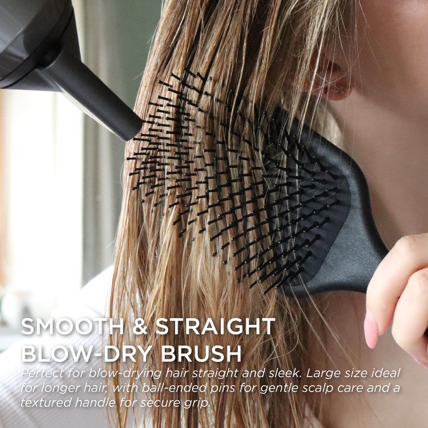 Denman Large Paddle Cushion Hair Brush for Blow Drying and Detangling