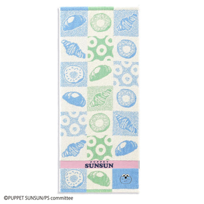 PUPPET SUNSUN Face Towel Blue 34x80cm for Daily Use