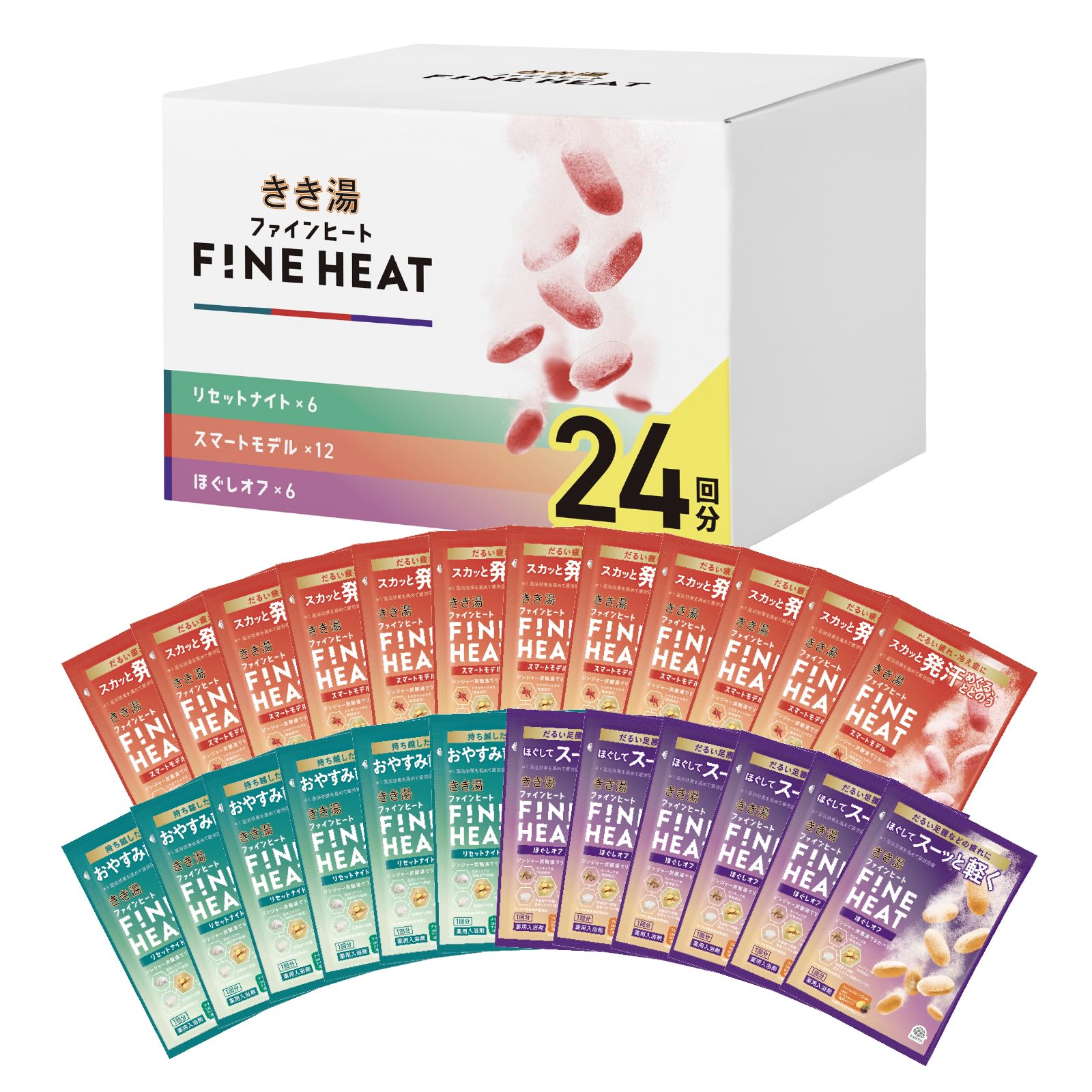 Kikiyu Fine Heat Bath Additive Assorted Pack 24 Sachets