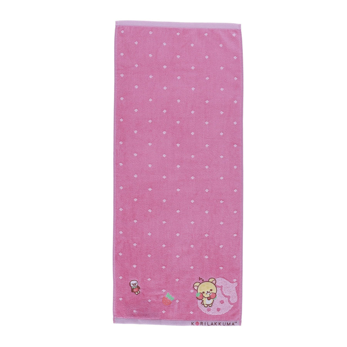 Marushin Face Towel Rilakkuma Strawberry 100% Cotton Gift Item
