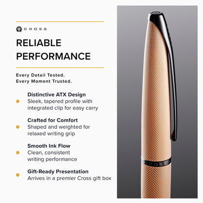 CROSS ATX Ballpoint Pen in Brushed Rose Gold