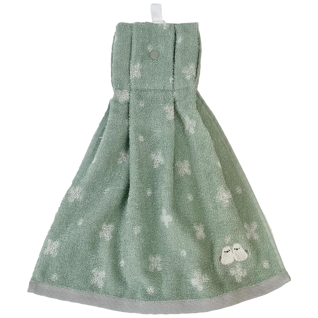 Stream Shimaenaga Embroidered Jacquard Dress Towel, Mint 34 × 76 cm