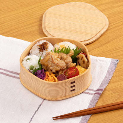 Odate Kogeisha Akita Cedar Bento Box with Flower Design 350ml