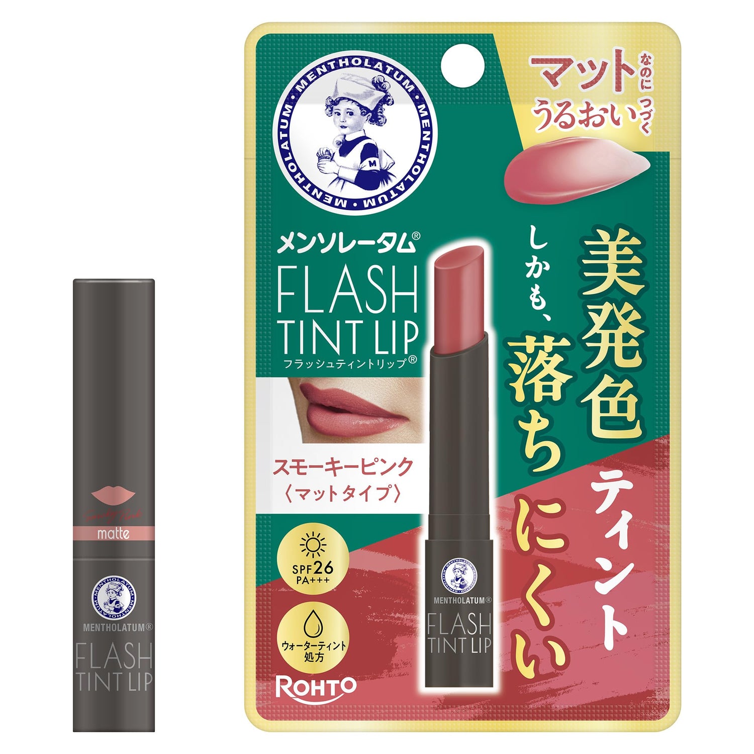 Mentholatum Flash Tint Matte Lip Smoky Pink