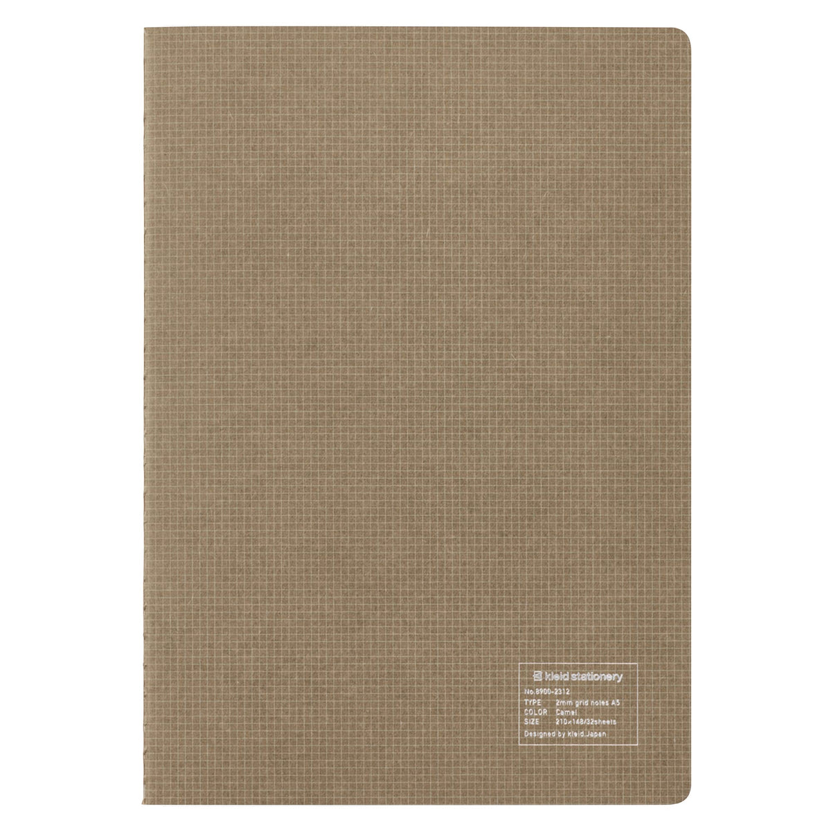 Kleid A5 2mm Grid Notebook Camel for Creative Planning