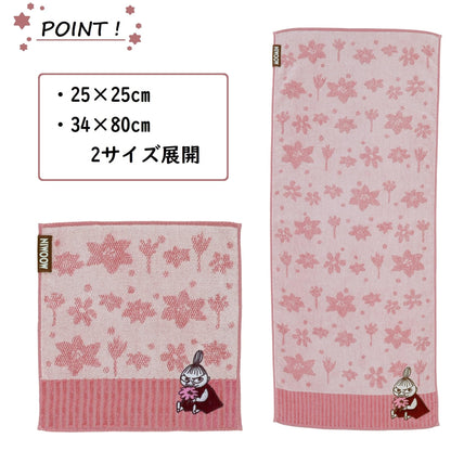 Marushin Face Towel Moomin Floral Design Soft Cotton