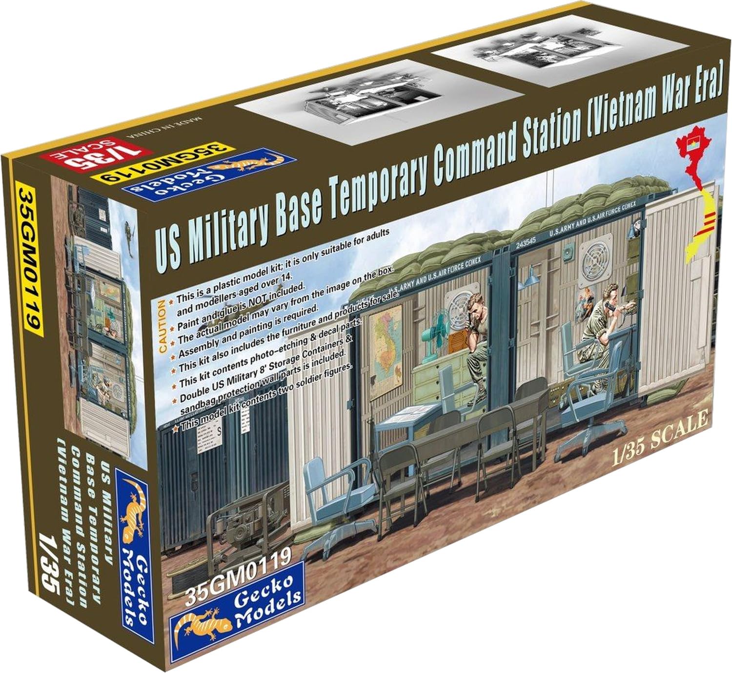 Gecko Models 1/35 American Military Base Container Command Station Model