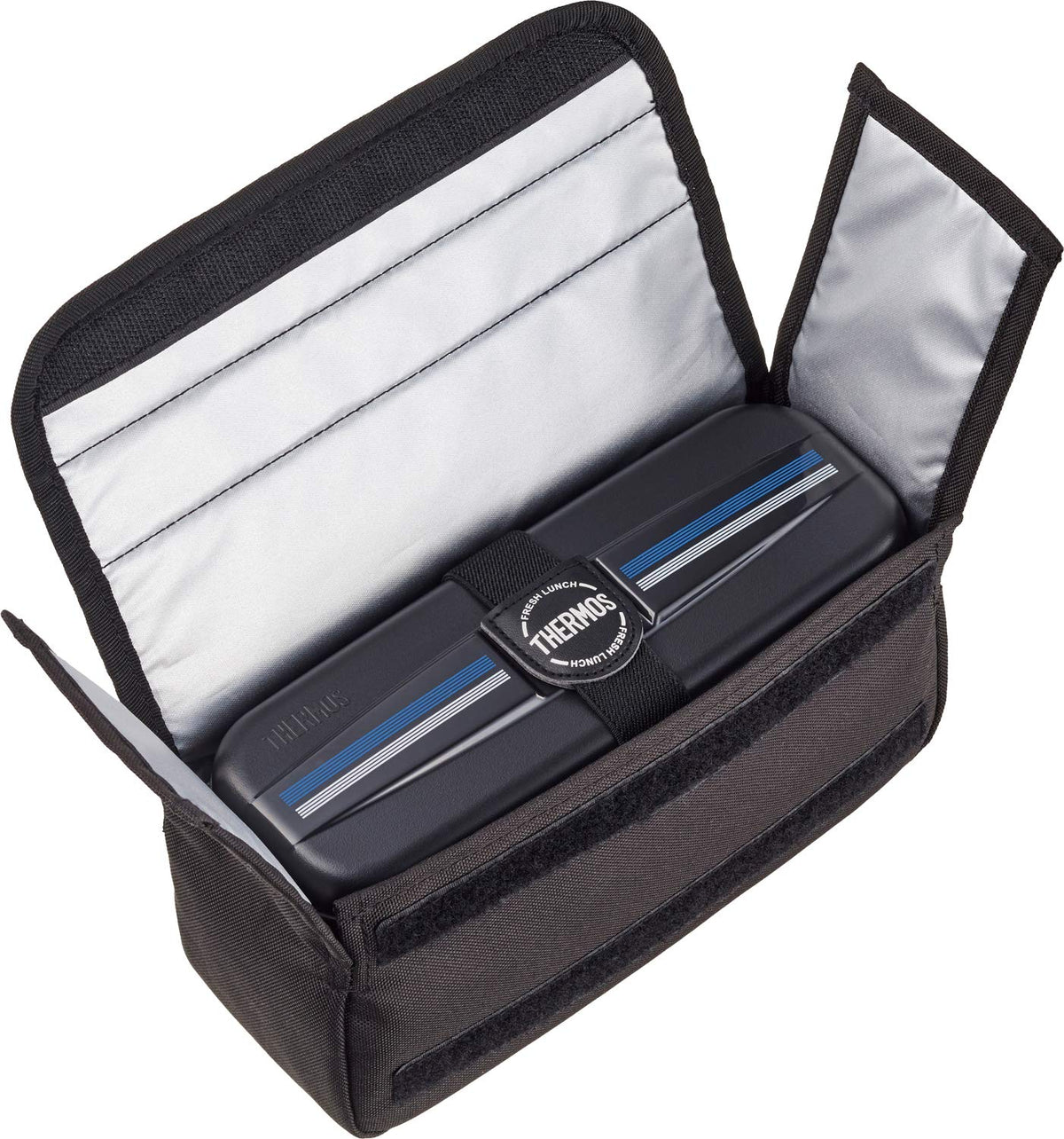 THERMOS Stainless Steel Fresh Lunch Box 1100ml Line Black