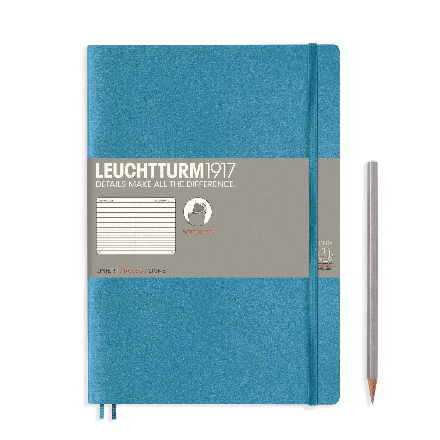 LEUCHTTURM1917 B5 Soft Cover Notebook Nordic Blue 355301