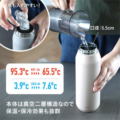 CB JAPAN One-Touch Open Stainless Steel Bottle 1L Beige