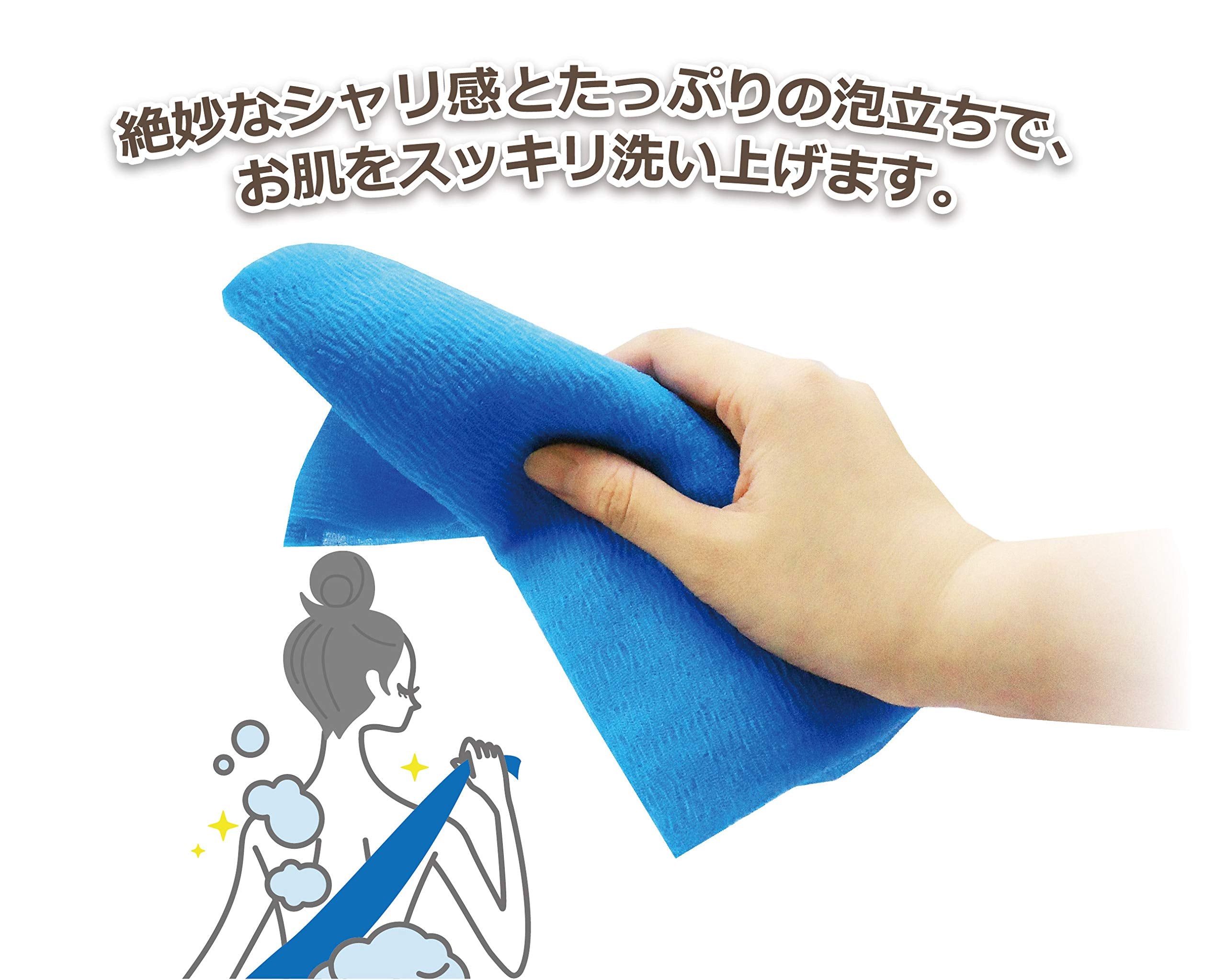 Ohe Body Towel Blue 28x100cm Soft Nylon Bath Towel