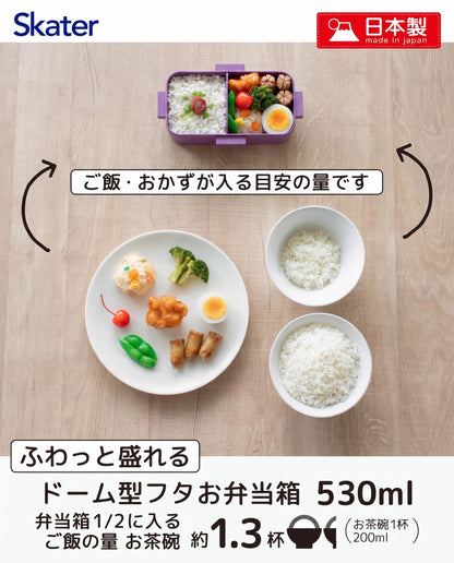 Skater Lunch Box 530ml with Cute Sanrio Design for Easy Meal Prep