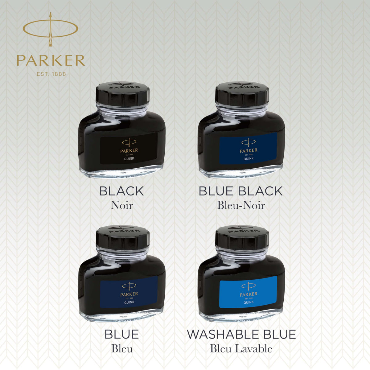 PARKER Quink Bottle Ink Blue 30ml for Smooth Writing
