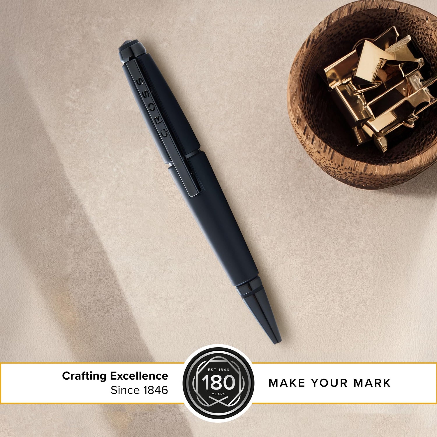 Cross Edge Ballpoint Pen Matte Black Lacquer for Smooth Writing