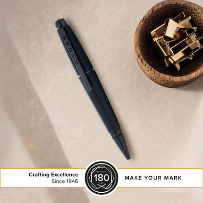 Cross Edge Ballpoint Pen Matte Black Lacquer for Smooth Writing