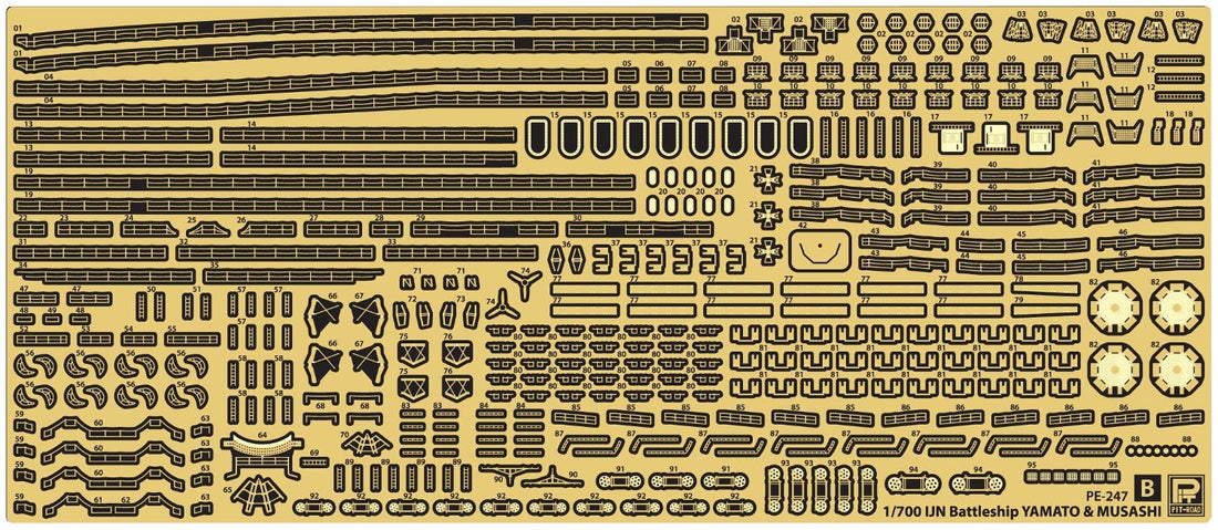 PIT-ROAD Battleship Yamato Upgrade Parts Set for 1/700 Model Kits