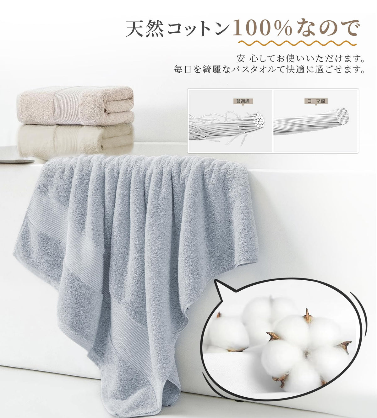 HOSUR Face Towel Set Thick and Plush 100% Cotton for Quick Drying