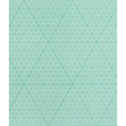 SAKAE Technical Paper Graph Paper A4 1mm Triangular Grid 25 Sheets Green