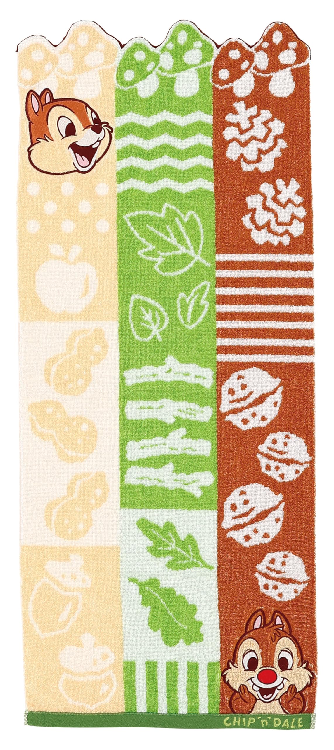 Marushin Disney Chip and Dale Face Towel with Antibacterial Treatment