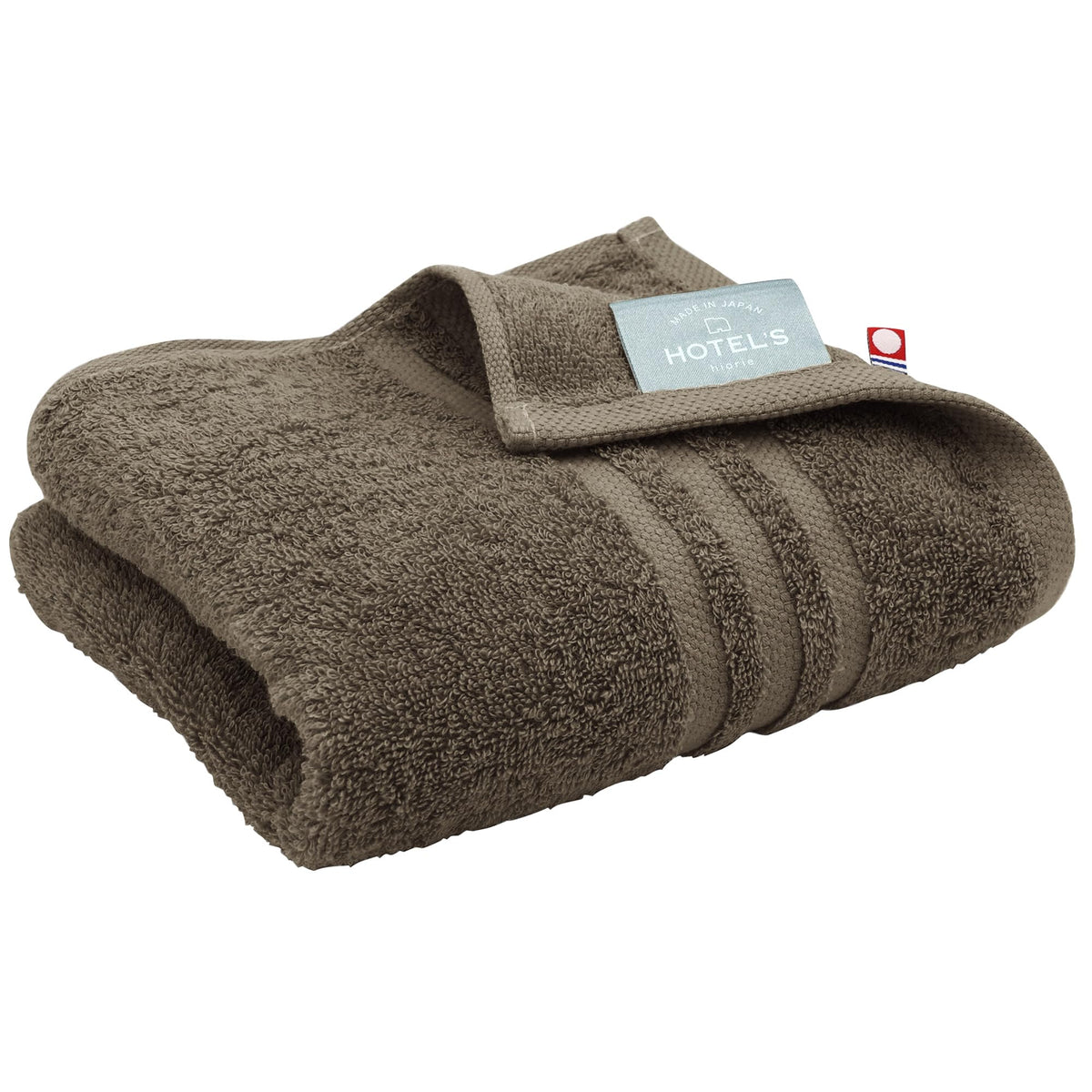 hiorie Japanese Face Towel in Mocha Brown Made in Japan