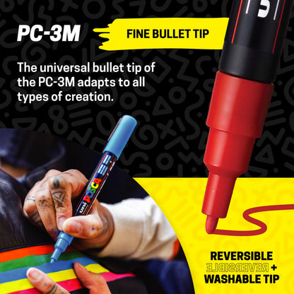 posca Water-Based Pen Fine Tip 15 Colors for Creative Projects