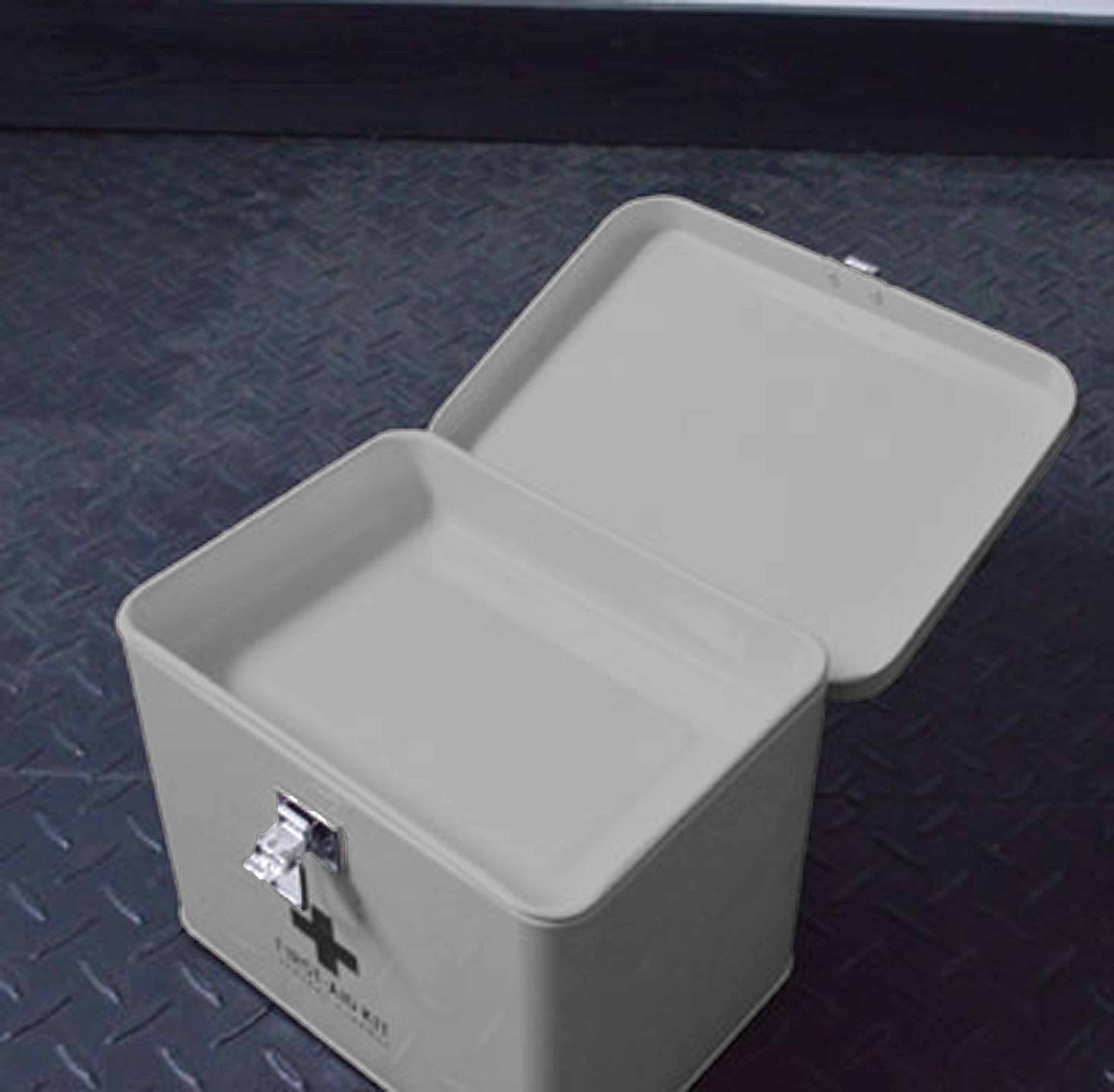 Kijapan Stylish Gray First Aid Kit with Dividers and Tray MEDHICO Medium Size