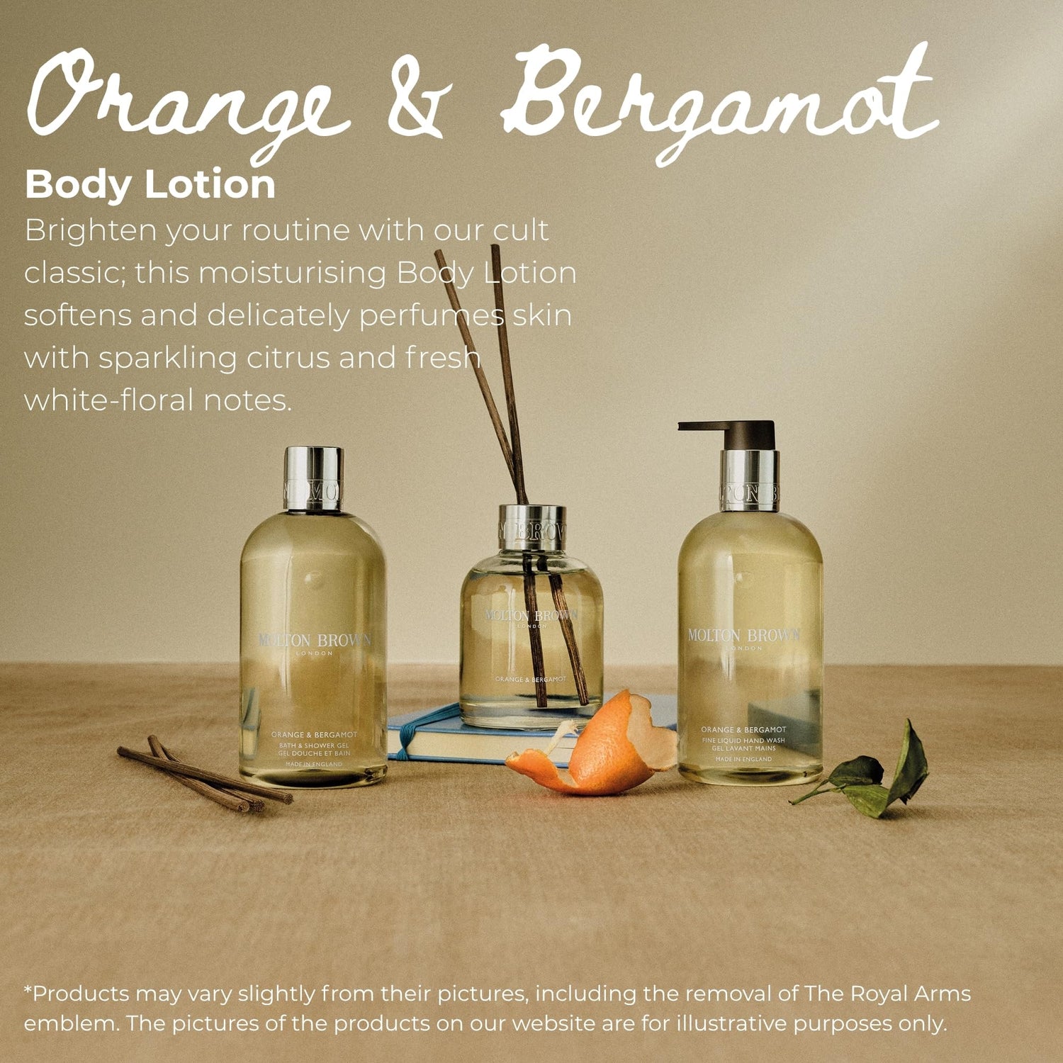 MOLTON BROWN Orange &amp; Bergamot Body Lotion 300ml Hydrating Moisturizer
