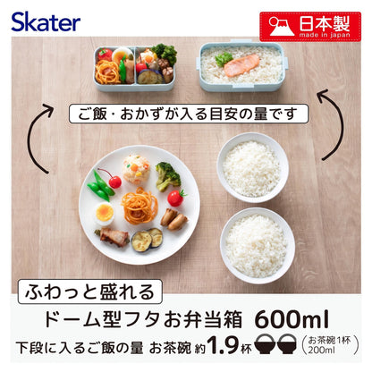 スケーター(skater) 弁当箱 ふわっと盛れる ランチボックス 2段 600ml 日本製 サンリオ シナモロール パステルビビットな水彩花柄 女の子 PFLW4-A