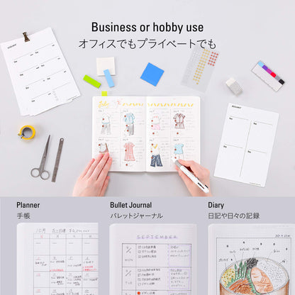 Nitoms STALOGY A5 Grid Notebook Blue for Daily Planning