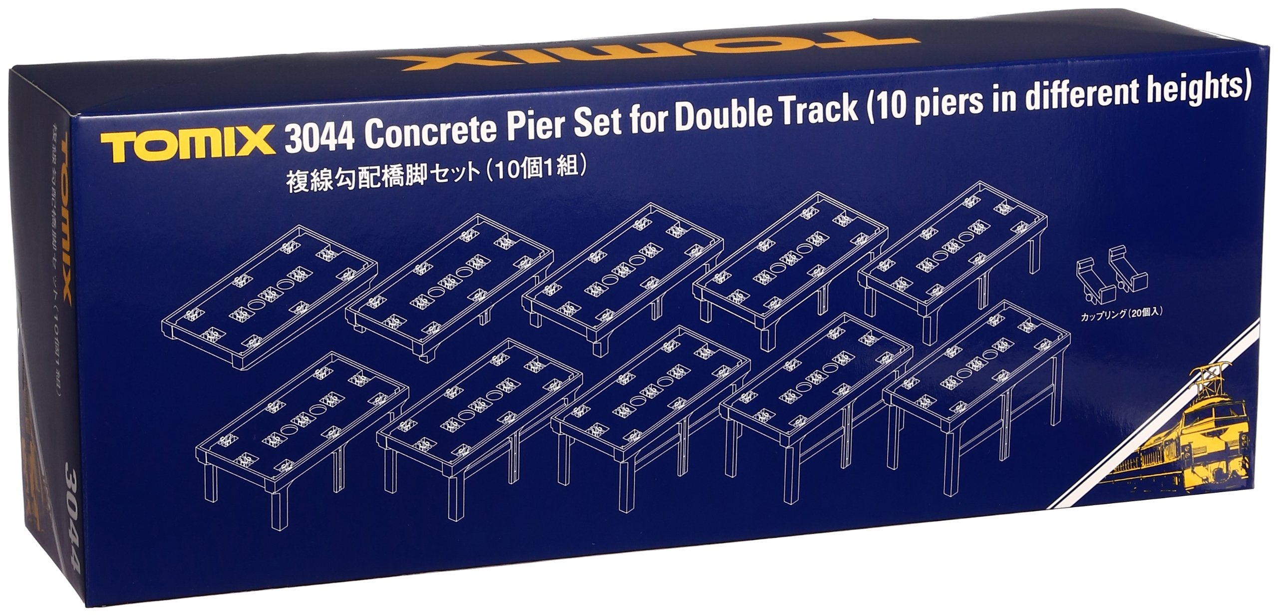 TOMYTEC N Gauge Dual Track Bridge Pier Set of 10 for Model Railroads