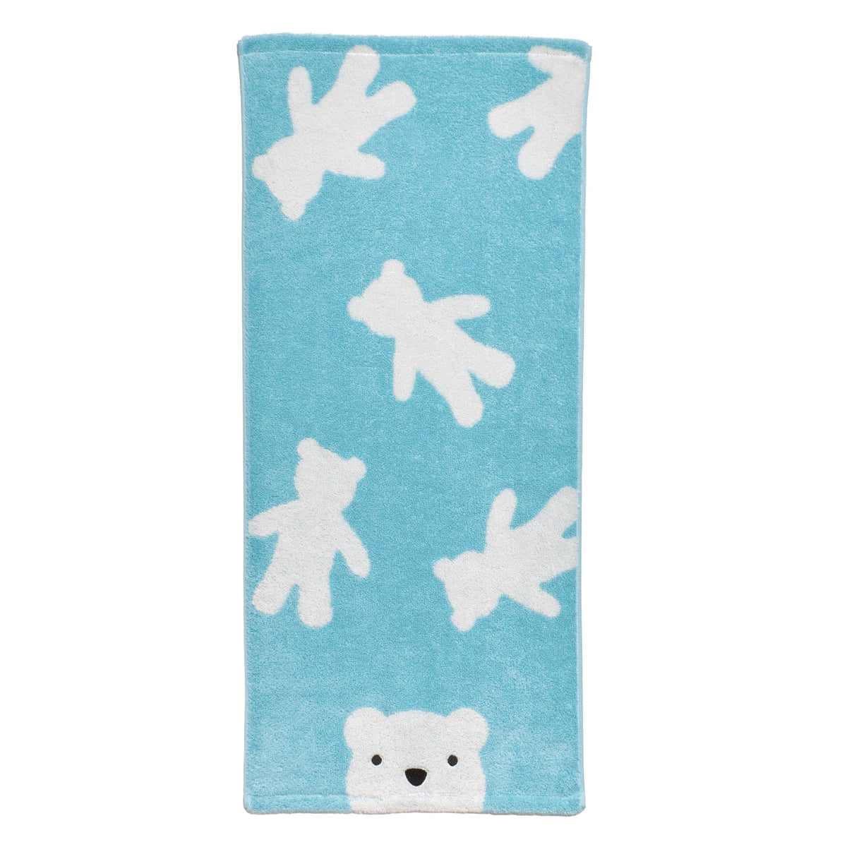 Nishikawa Face Towel 34X75cm Made with Soft Cotton Blue