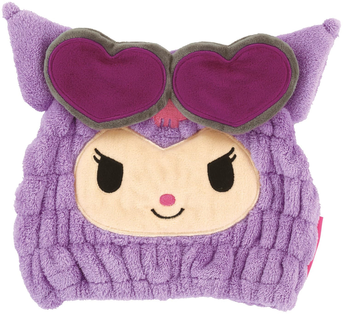 Skater Quick-Dry Towel Cap for Hair Drying Sunrio Kuromi Design